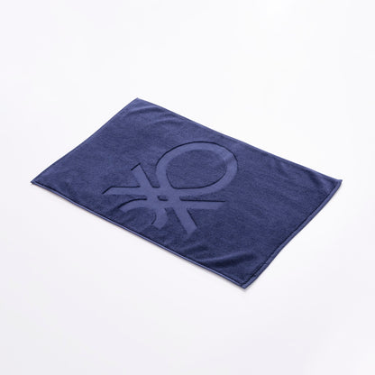 Alfombra De Baño 50x80cm 1000gsm 100% Algodon C/ Logo Bordado Azul Marino Core Benetton_1