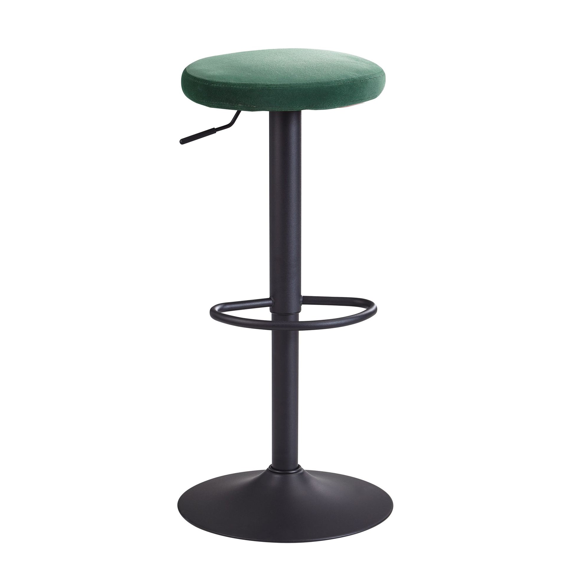 Taburete De Bar De Terciopelo Verde Sin Respaldo 58 - 79 Cm_0