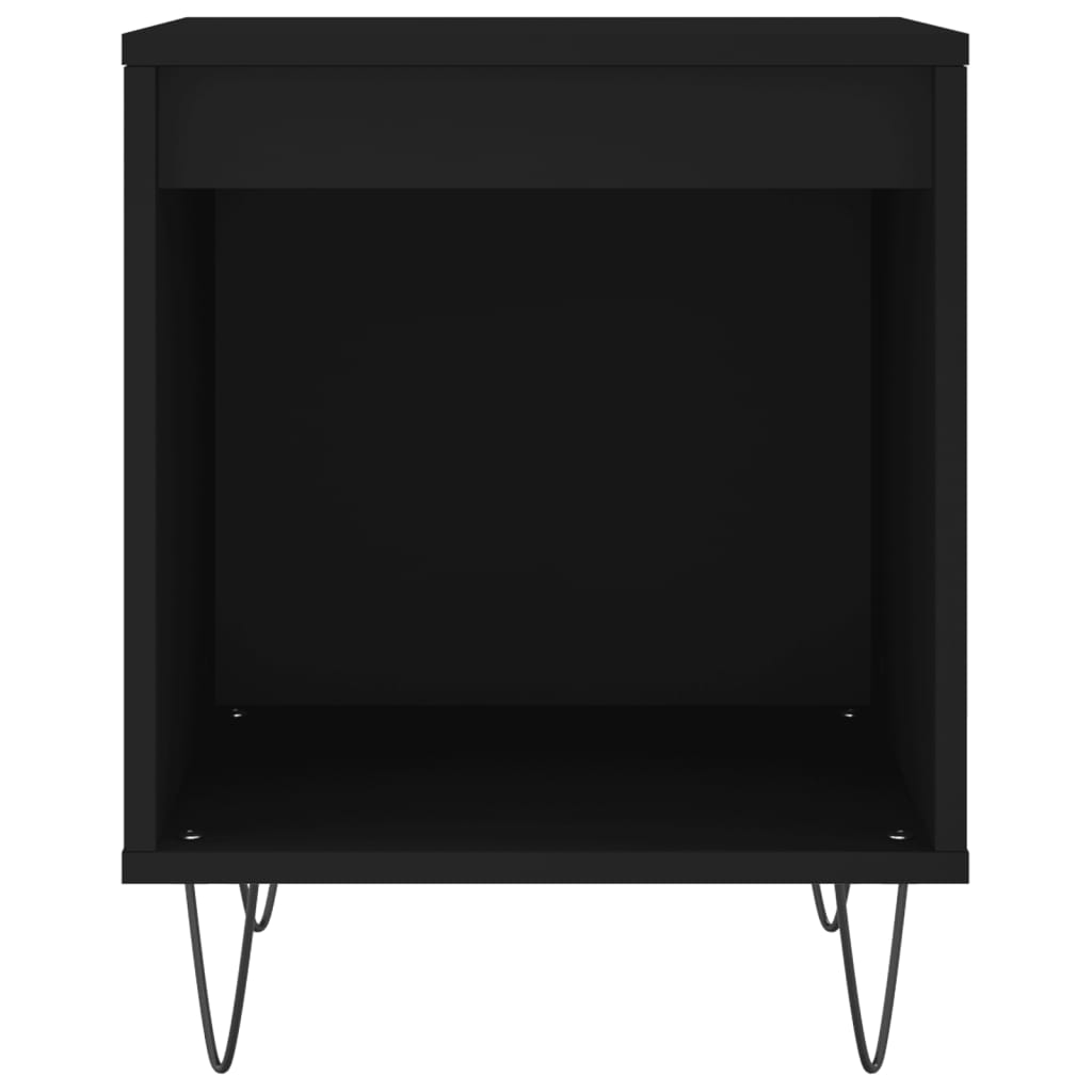 Mesitas De Noche 2 Uds Madera De Ingeniería Negro 40x35x50 Cm_3