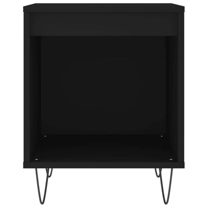 Mesitas De Noche 2 Uds Madera De Ingeniería Negro 40x35x50 Cm_3