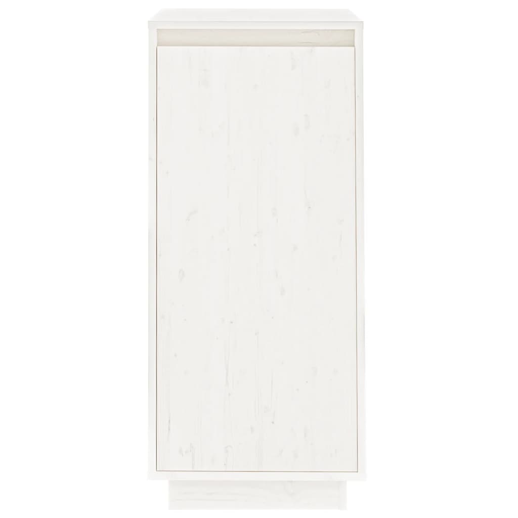 Armario Zapatero De Madera Maciza De Pino Blanco 35x35x80 Cm / Vetonek_4