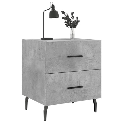 Mesita Noche 2 Uds Madera Ingeniería Gris Hormigón 40x35x47,5cm_1