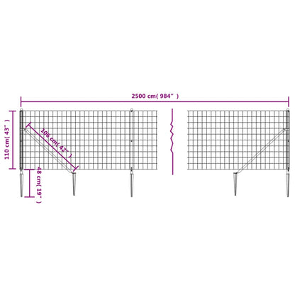 Cerca De Alambre Con Pinchos De Anclaje Verde 1,1x25 M / Vetonek_2