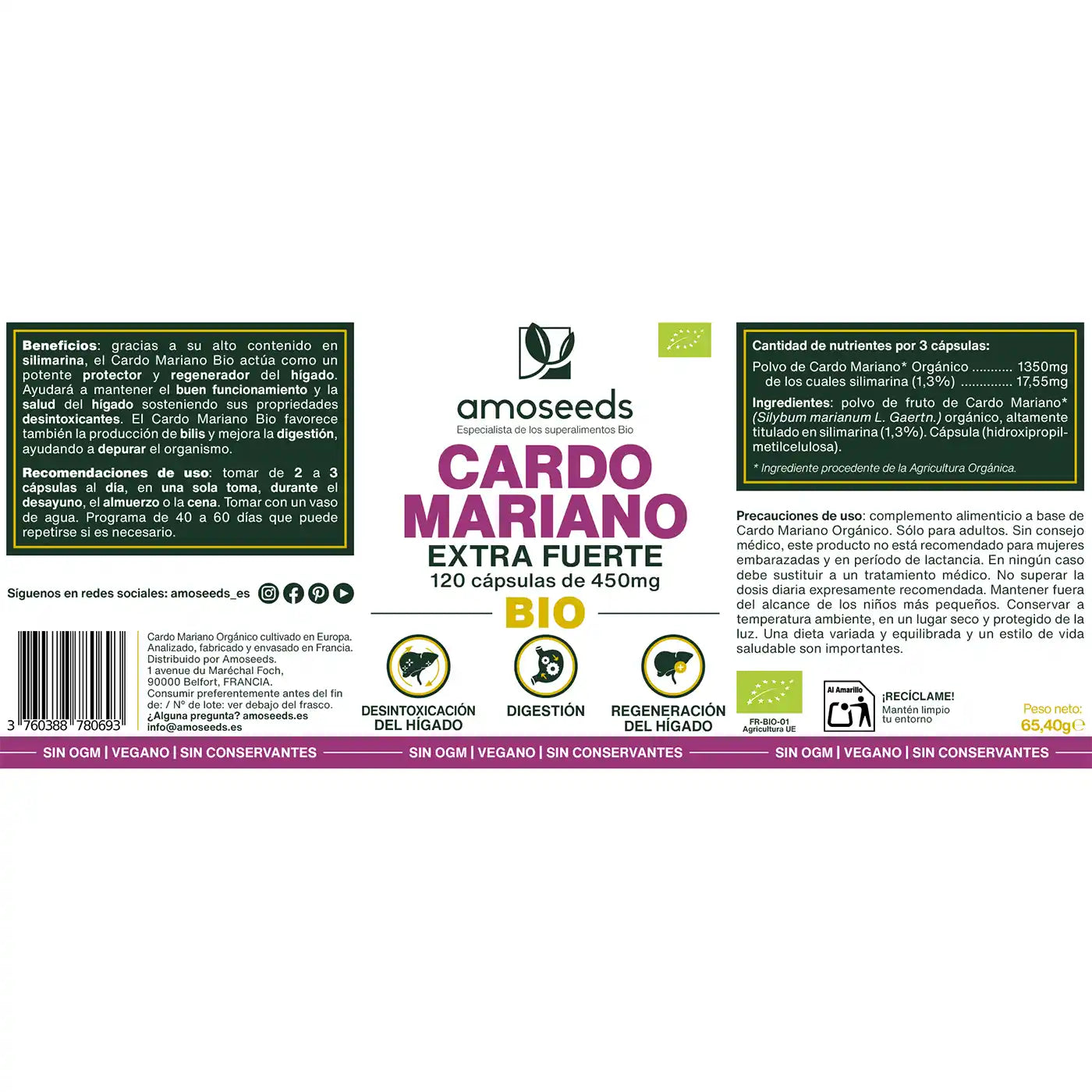 Cardo Mariano Bio, Extra Fuerte | 120 Cápsulas_4