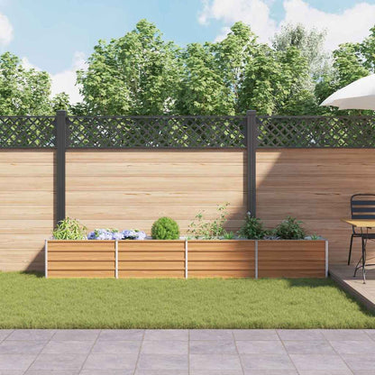 Arriate Elevado Marrón Claro 320 X 40 X 45 Cm Acero Galvanizado_3
