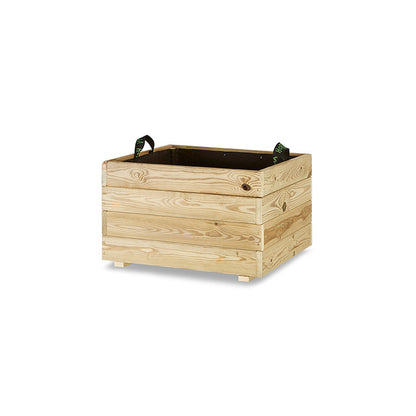 Jardinera Cuadrada De Madera Tratada 60x60x40 Cm Pun Hortalia_0