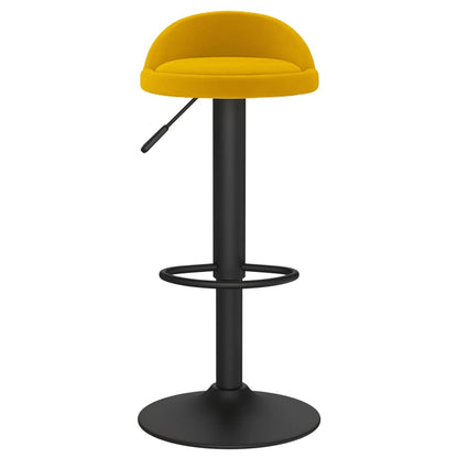 Taburetes De Cocina 2 Unidades Terciopelo Amarillo_2