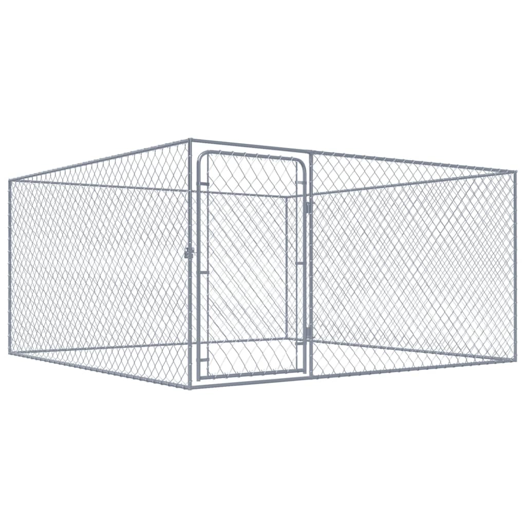 Perrera De Exterior De Acero Galvanizado 2x2x1 M_1