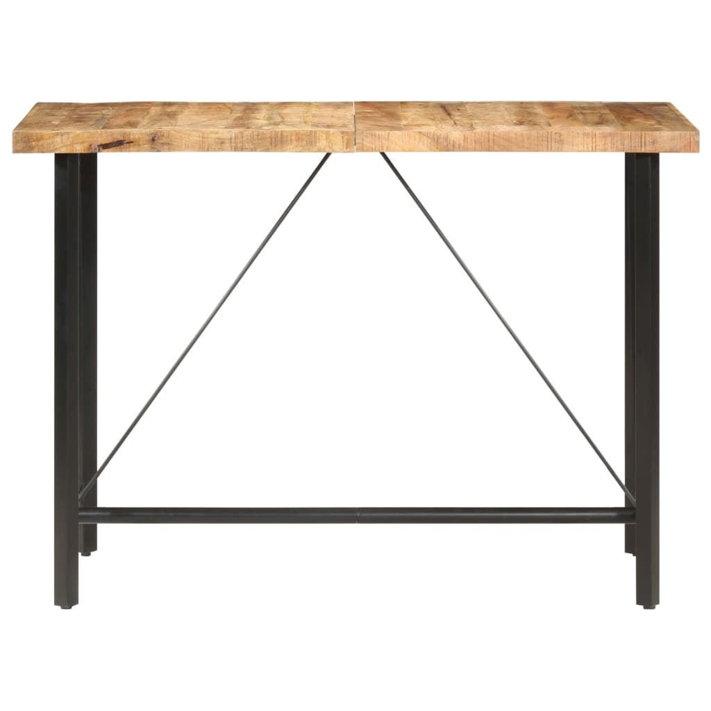 Mesa De Bar Madera Maciza De Mango Rugosa 150x70x107 Cm_0