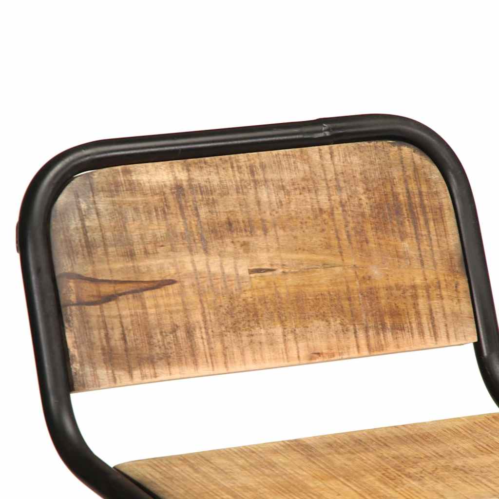 Taburetes De Barra 4 Uds 46x35,5x80 Cm Madera Maciza De Mango_3