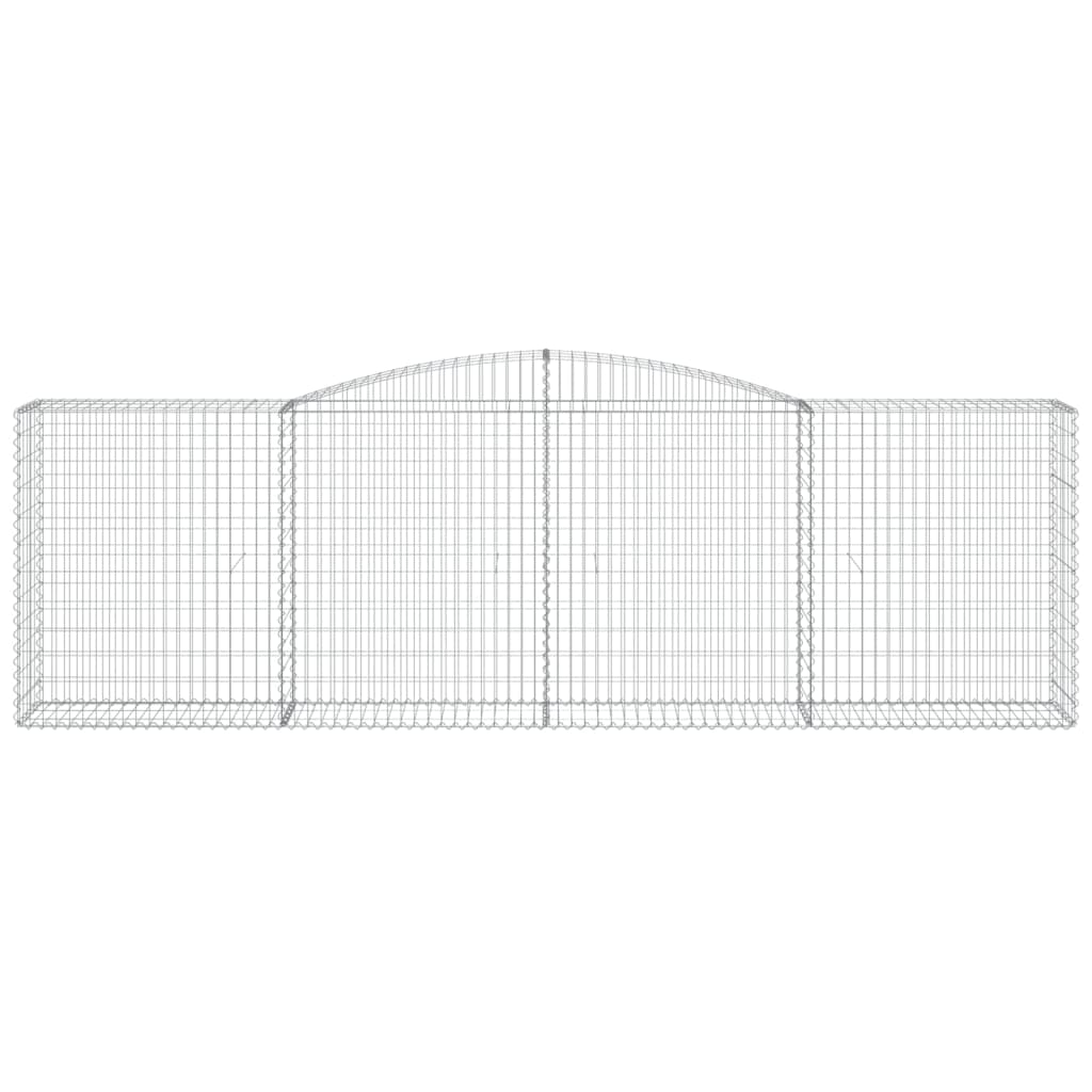 Cestas De Gaviones 7 Uds Forma De Arco Hierro 400x50x120/140 Cm_3