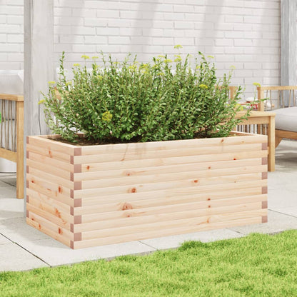 Jardinera De Madera Maciza De Pino 110x60x45,5 Cm_2