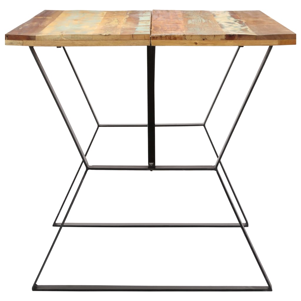 Mesa De Comedor De Madera Maciza Reciclada 140x80x76 Cm_1