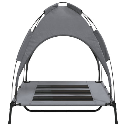 Cama Para Perros Con Dosel Antracita Tela Oxford Y Acero / Vetonek_2