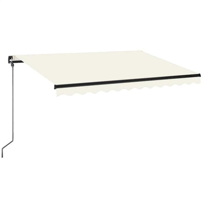 Toldo Retráctil Manual Con Led Color Crema 350x250 Cm_0