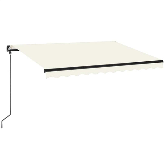 Toldo Retráctil Manual Con Led Color Crema 350x250 Cm_0