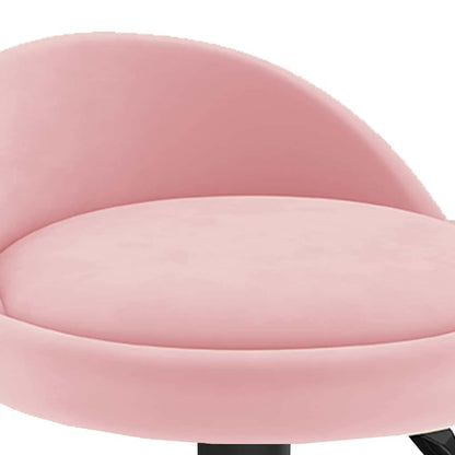 Taburete De Cocina De Terciopelo Rosa_5