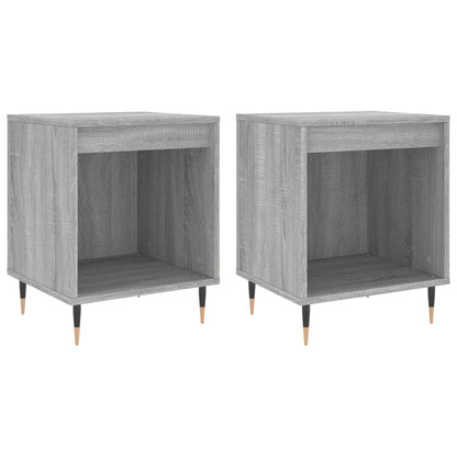 Mesita De Noche 2 Uds Madera Ingeniería Gris Sonoma 40x35x50 Cm_0