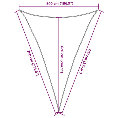 Vidaxl Toldo De Vela Hdpe Antracita 160 G/m² 5x7x7 M_2