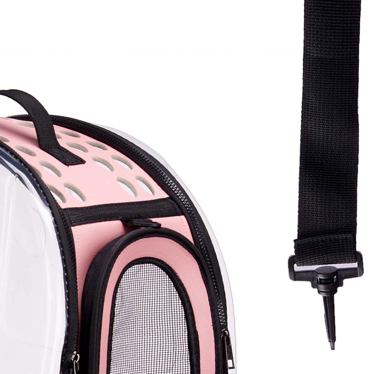 Well Home - Transportín Grande Plegable Para Mascotas 43x4x33cm Color Rosa