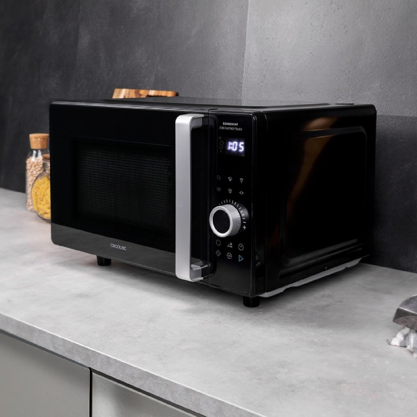 Microondas Sin Plato Digital Grandheat 2500 Flatbed Touch Black. 800 W, Capacidad 25 L, Panel De Control Táctil, 8 Funciones Preconfiguradas, Tempor_4