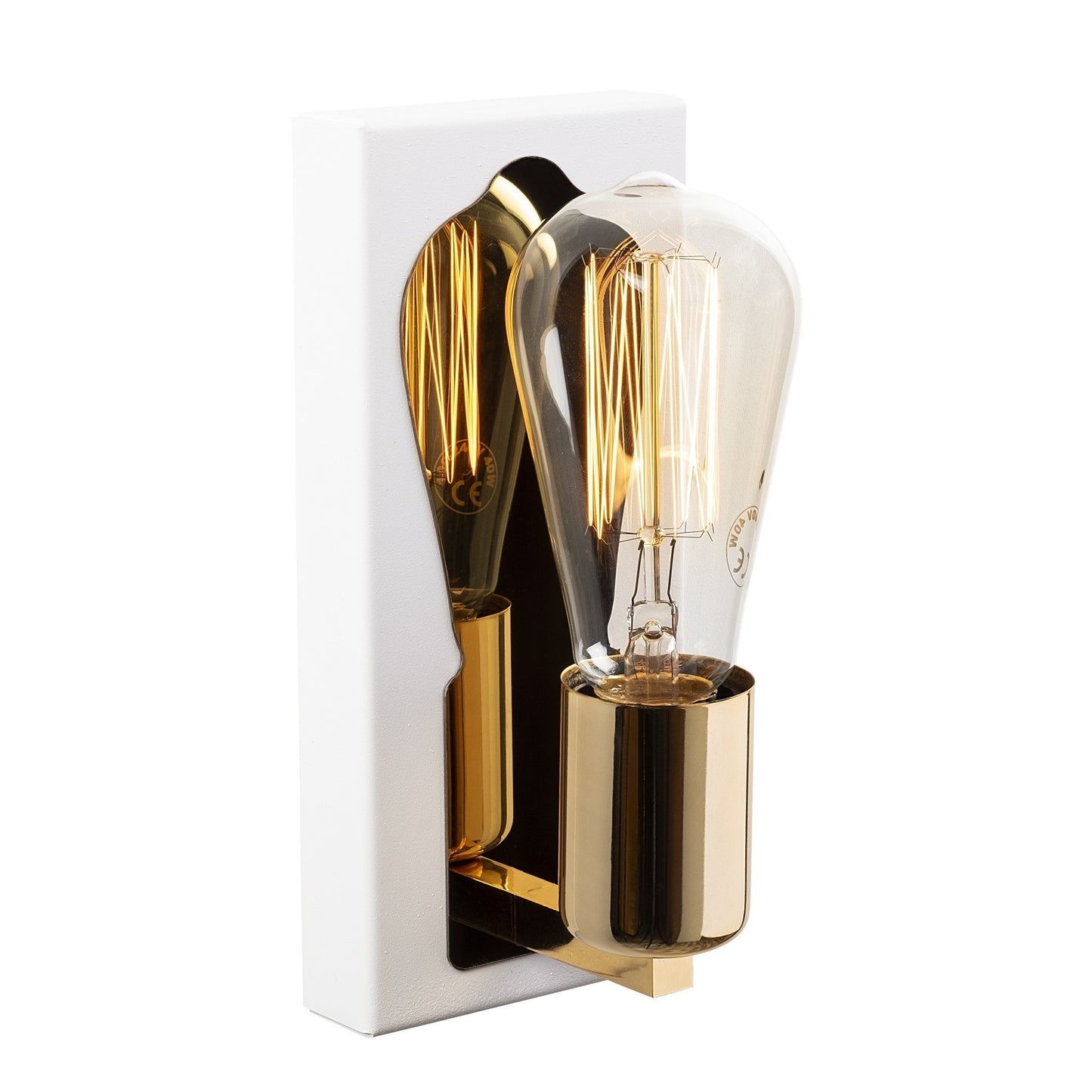 Aplique De Pared, Hierro , Blanco, 9x10x21, Casquillo 3 X E 27 Max 40 W_4