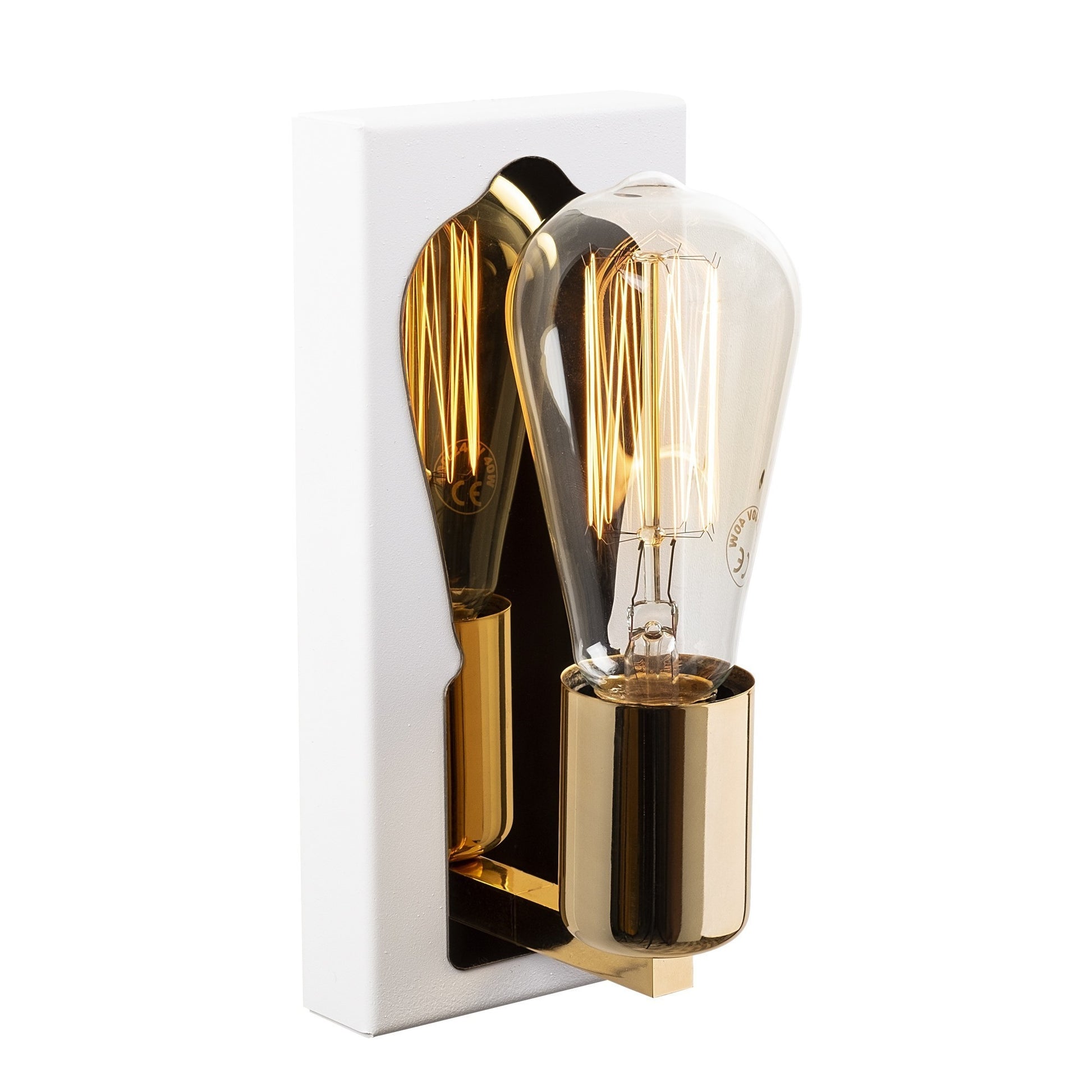 Aplique De Pared, Hierro , Blanco, 9x10x21, Casquillo 3 X E 27 Max 40 W_4