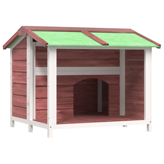 Caseta Para Perros Madera Maciza De Pino Moca 96x87x80,5 Cm_0