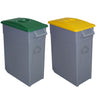 Pack Reciclaje Contenedor Zeus: 2 Contenedores Cerrado De 65 Litros, Colores. Capacidad Total: 130 Litros