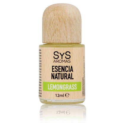 Esencia Natural Lemongrass SYS Aromas 12 ml | Aroma Cítrico y Fresco | Para Quemadores y Humidificadores_0