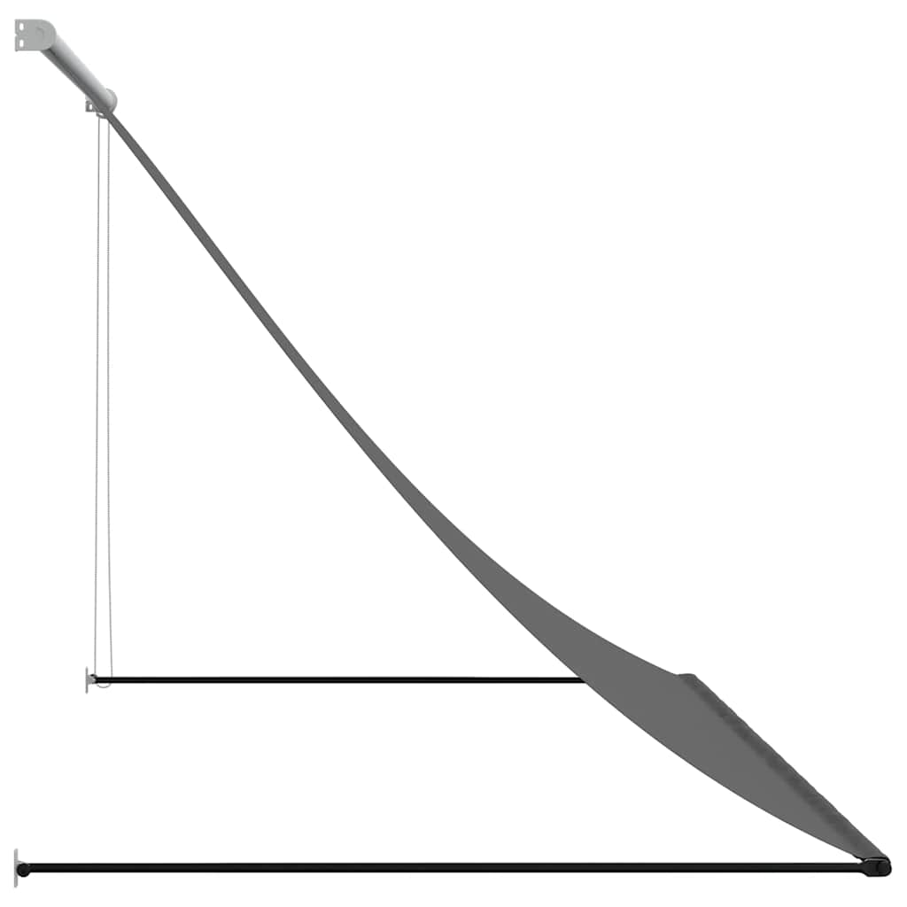 Toldo Retráctil De Tela Y Acero Gris Antracita 250x150 Cm_3