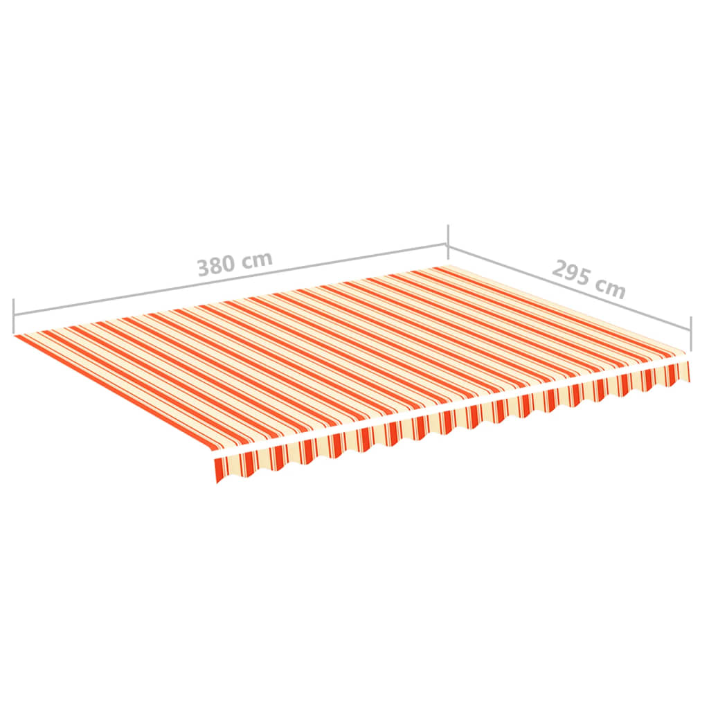 Tela De Repuesto Para Toldo Amarillo Y Naranja 4x3 M Poliéster_5