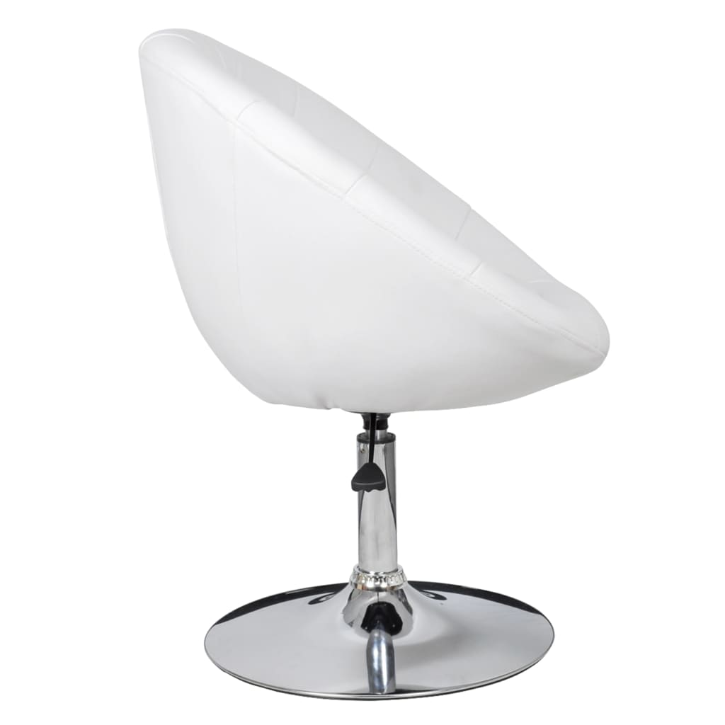 Taburete De Bar Cuero Sintético Blanco_2