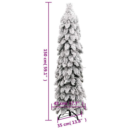 Vidaxl Árbol De Navidad Artificial Iluminado Con 80 Led Y Nieve 150 Cm_2