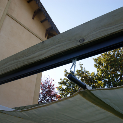 Pérgola Autopontante Con Toldo De Madera Gama Katua Vidahuerto – 270x270x240 Cm._2