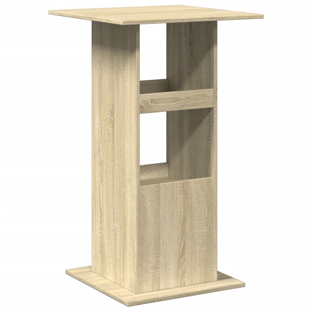 Mesa Alta Bar Con Almacenaje Madera Roble Sonoma 60x60x102 Cm_4