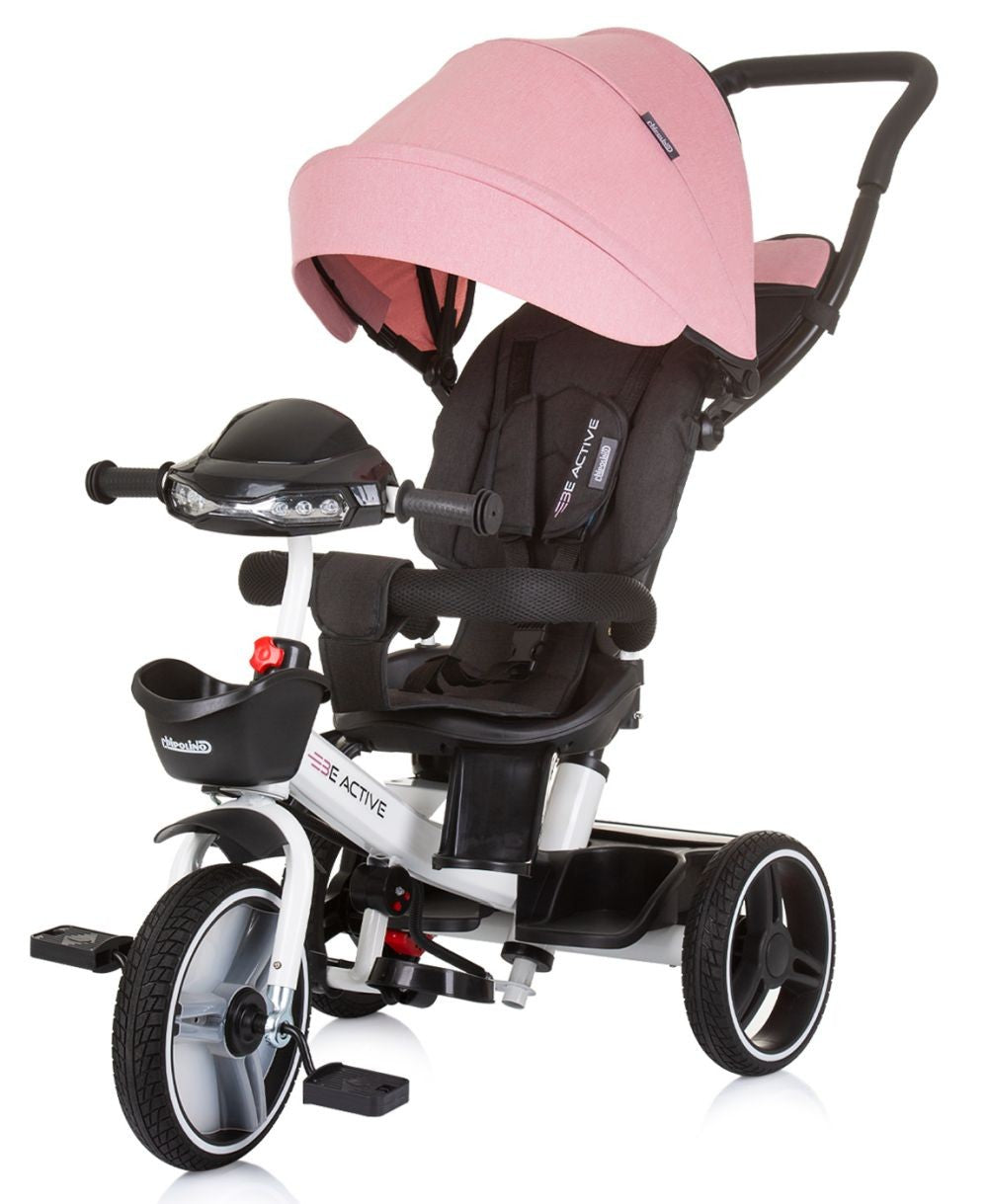 Triciclo Con Capota Y Mango Parental Be Active Pink Linen_0