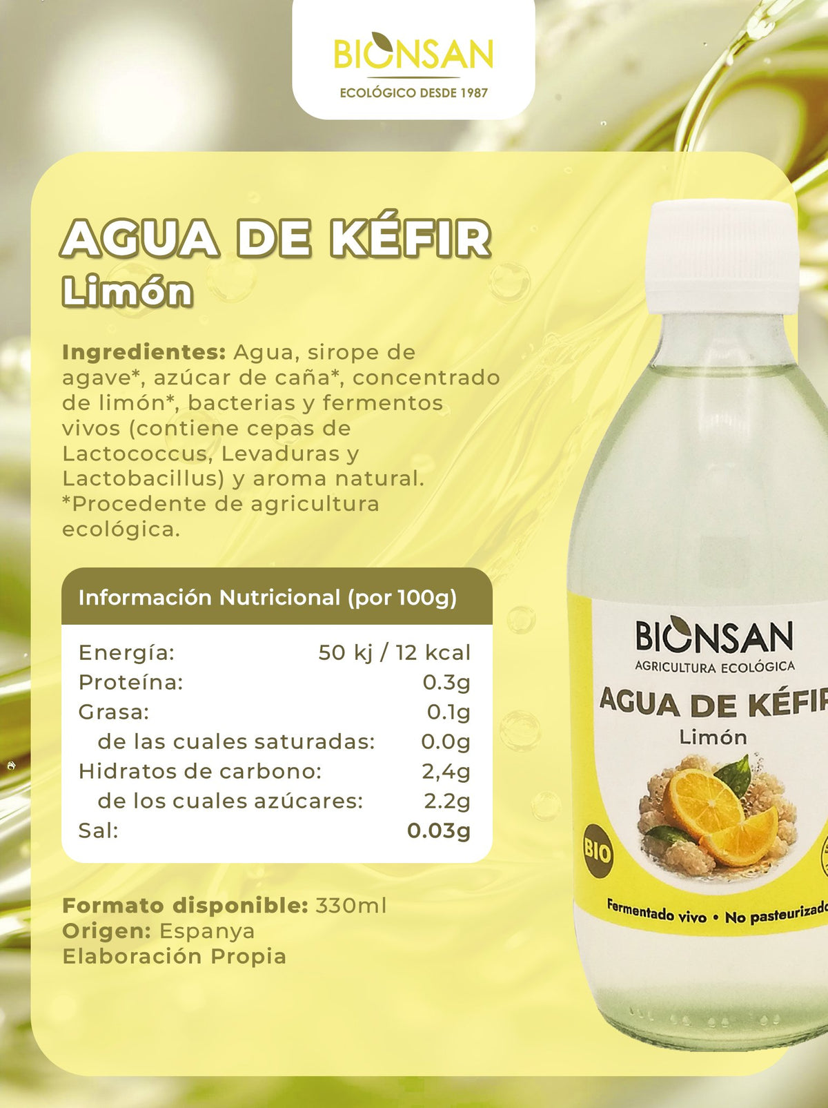 Agua De Kefir Limón Eco Bionsan33cl_1