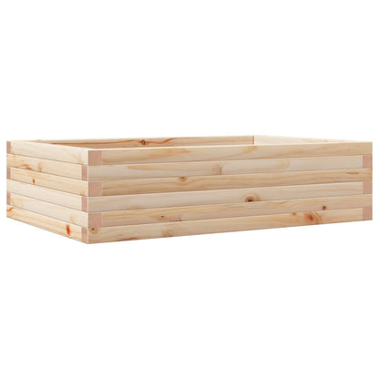 Jardinera De Madera Maciza De Pino 90x60x23 Cm_0