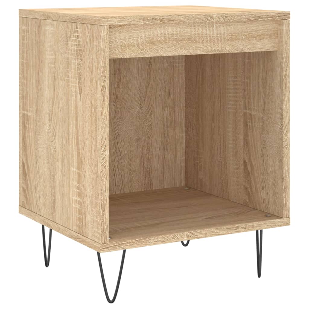 Mesita De Noche Madera De Ingeniería Roble Sonoma 40x35x50 Cm_0