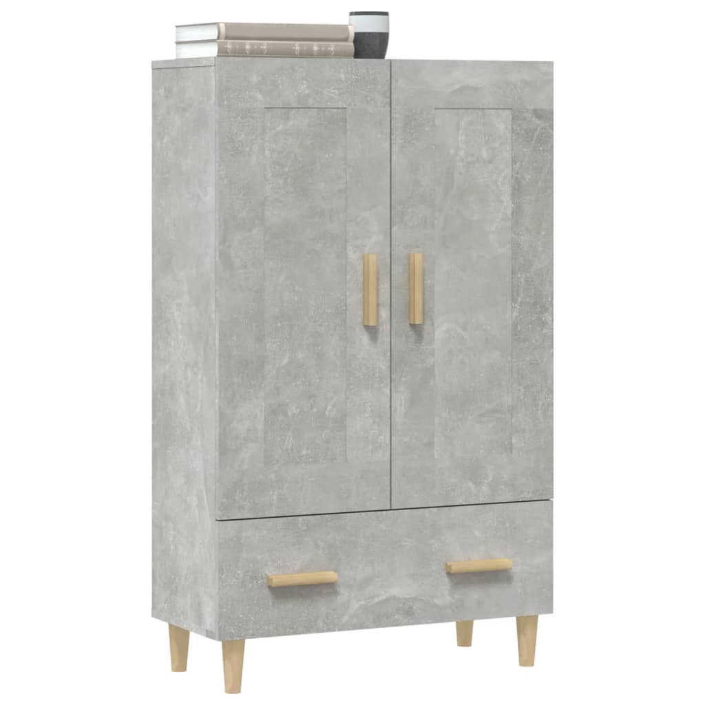 Aparador De Madera Contrachapada Gris Hormigón 70x31x115 Cm / Vetonek_4