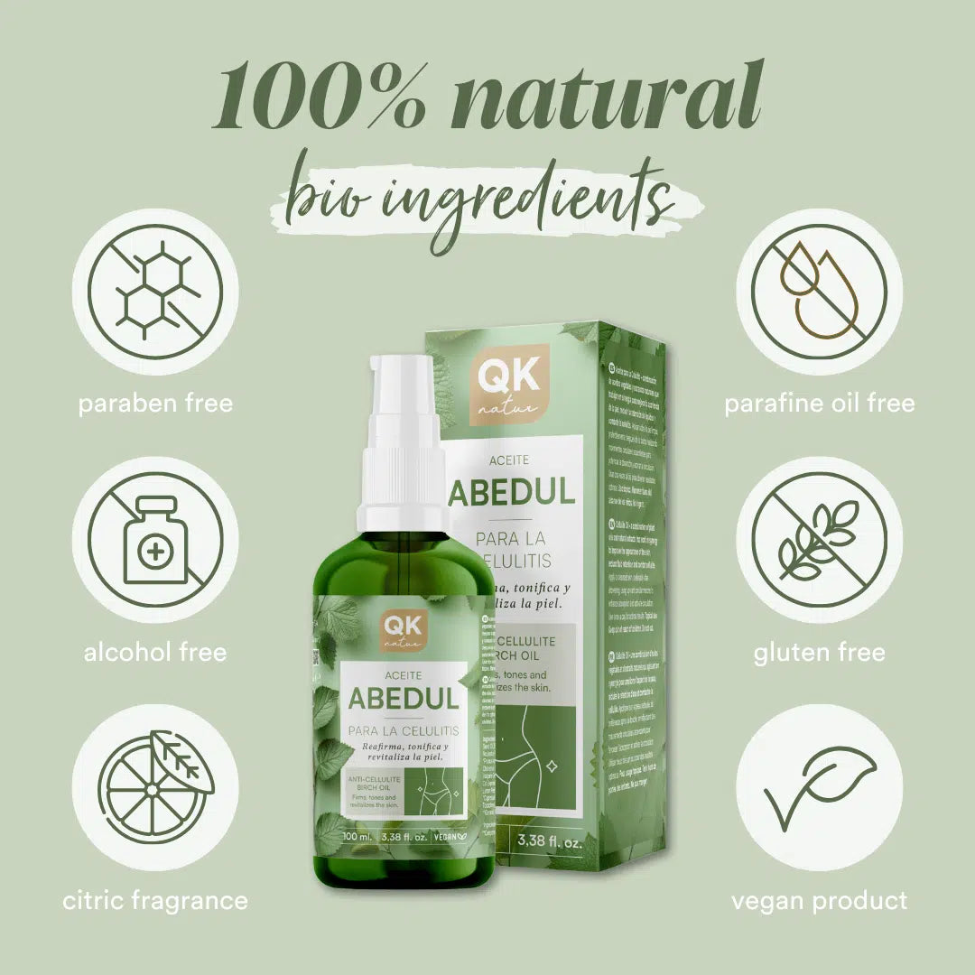 QKnatur - Aceite De Abedul Para La Celulitis 100ml - Tonifica, Reafirma Y Revitaliza La Piel - Mejora La Elasticidad_5
