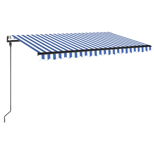 Toldo Automático Retráctil Azul Y Blanco 450x300 Cm_0