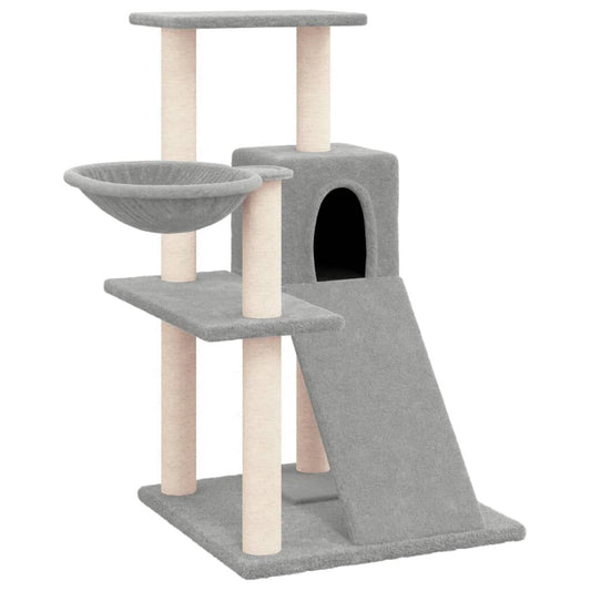 Vidaxl Rascador Para Gatos Con Postes De Sisal Gris Claro 82 Cm_0
