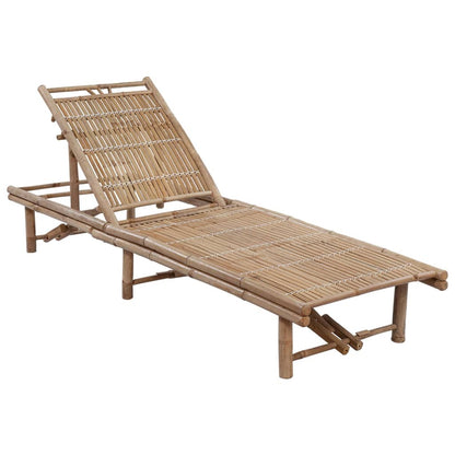 Tumbona De Jardín Con Cojín Bambú_1