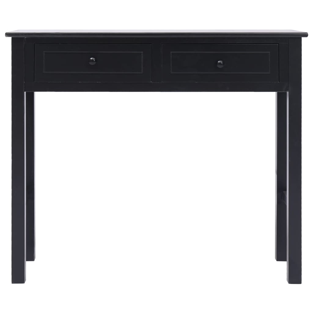 Mesa Consola De Madera Negra 90x30x77 Cm_1