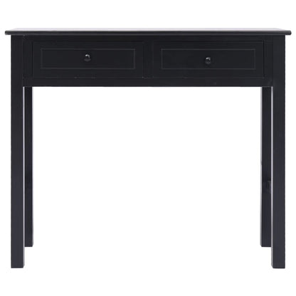 Mesa Consola De Madera Negra 90x30x77 Cm_1