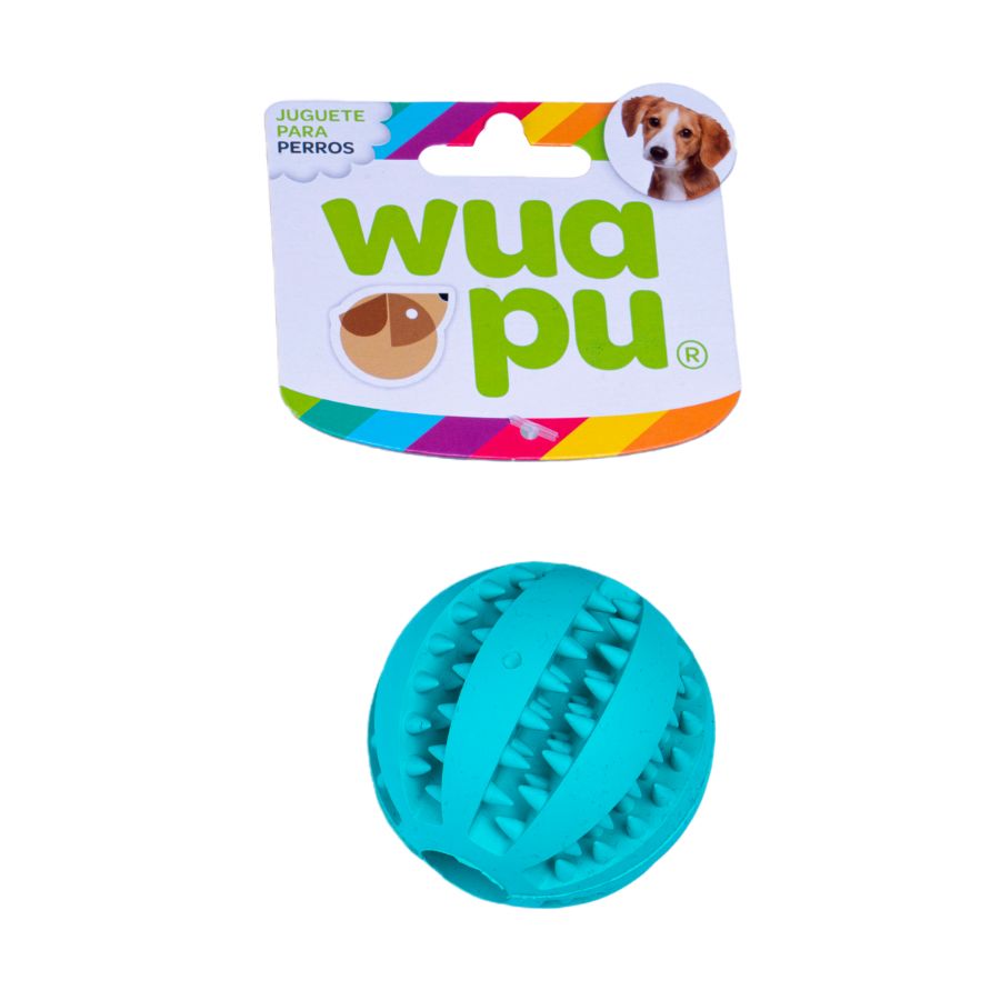 3 Pelotas Para Perro Dental De 7cm En Colores Surtidos, Con Estrias Y Hueco Interior Para Premios_3