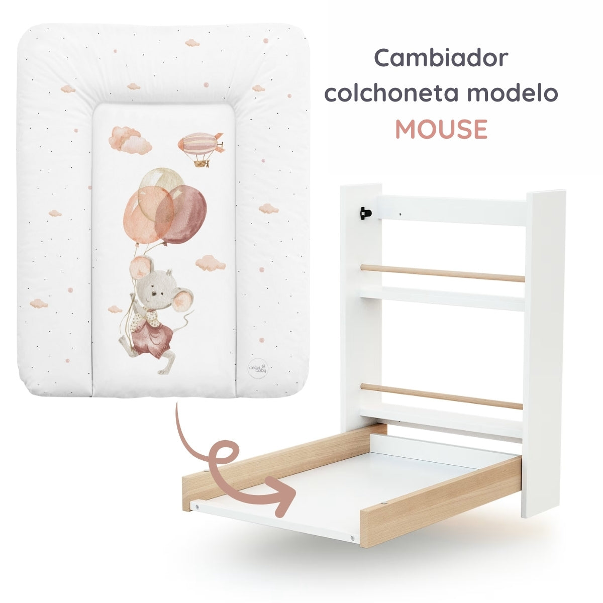 Cambiador Blando Para Comoda T-s Basic Mouse_2