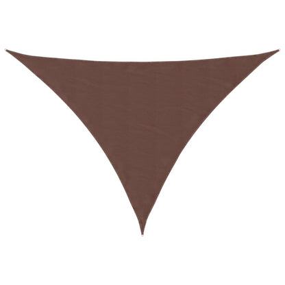 Vidaxl Toldo De Vela Triangular Tela Oxford Marrón 3,5x3,5x4,9 M_0